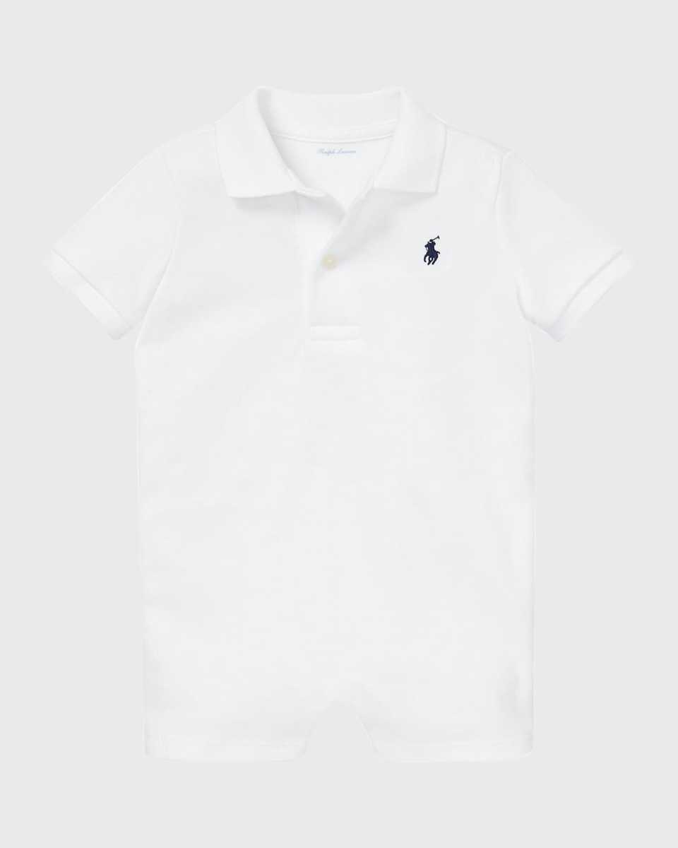Boy's Polo Interlock Cotton Shortall, Sizes 3M-